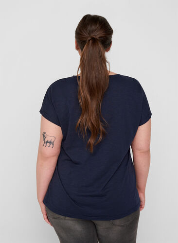 Katoenen t-shirt met print, Night Sky FLOWER, Model image number 1