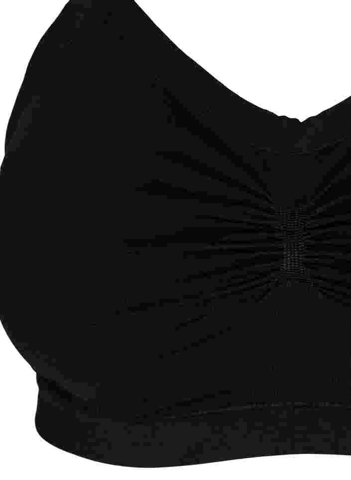 Soutien-gorge souple avec dos en dentelle, Black, Packshot image number 2