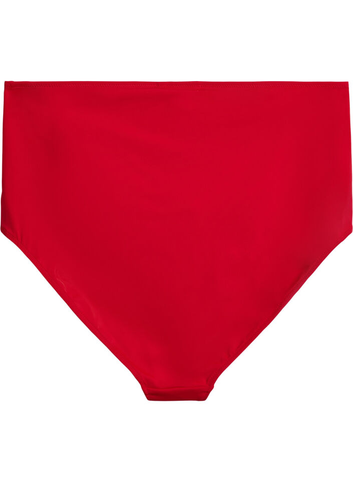 Bas de bikini taille haute, Rouge, Packshot image number 1