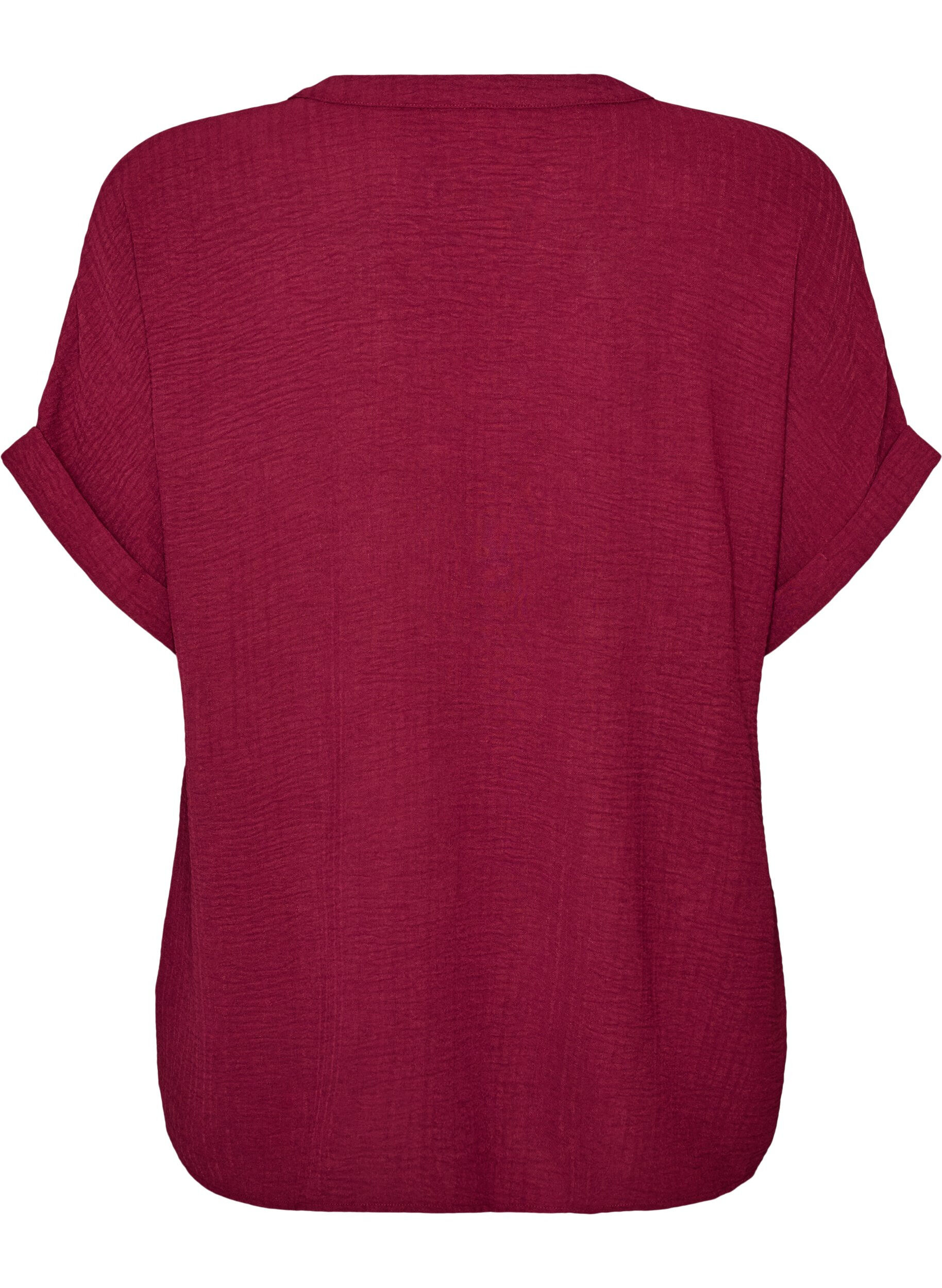 ZizziLuchtige blouse met korte mouwen, Rood, Packshot image number 1