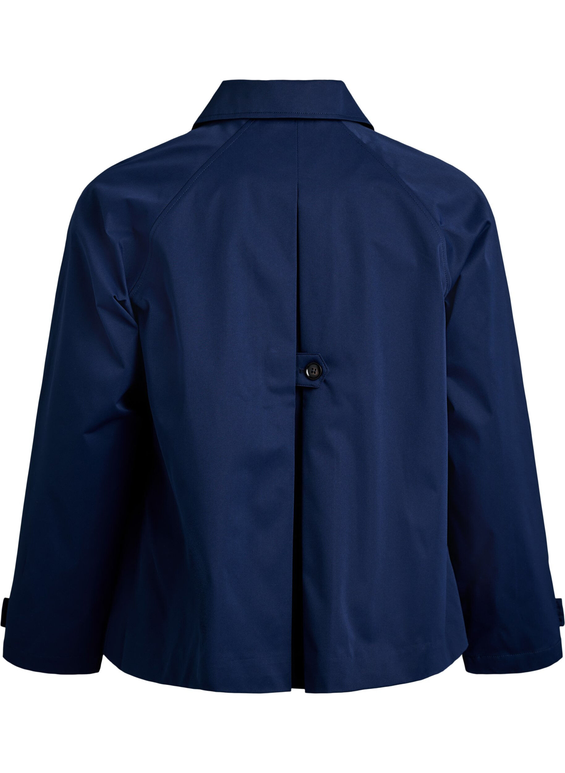 ZizziKorte trenchcoat met kraag en raglanmouwen, Blauw, Packshot image number 1