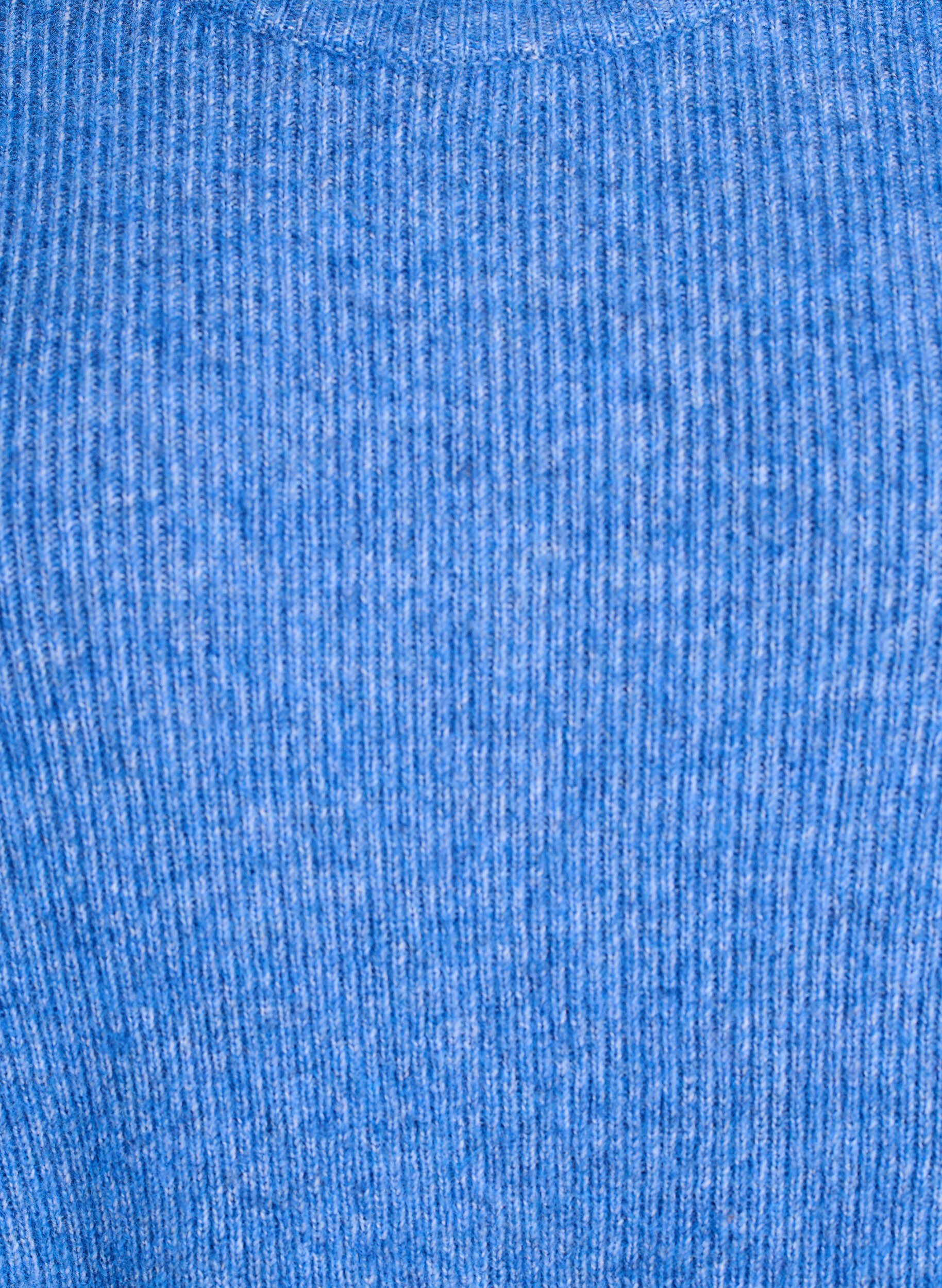 ZizziBlouse en maille chin&eacute;e &agrave; col rond, Bleu, Packshot image number 2
