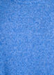 Blouse en maille chin&eacute;e &agrave; col rond, Bleu, Packshot image number 2