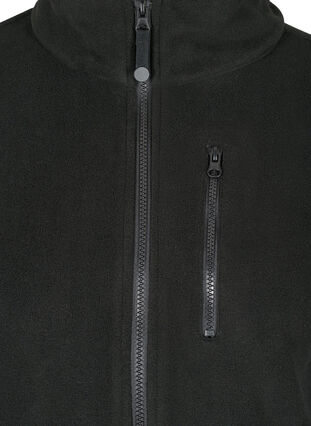 Veste polaire avec fermeture éclair et poches, Black, Packshot image number 2