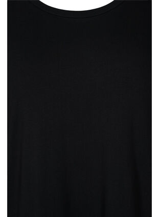 Robe midi en coton avec fente, Black, Packshot image number 2