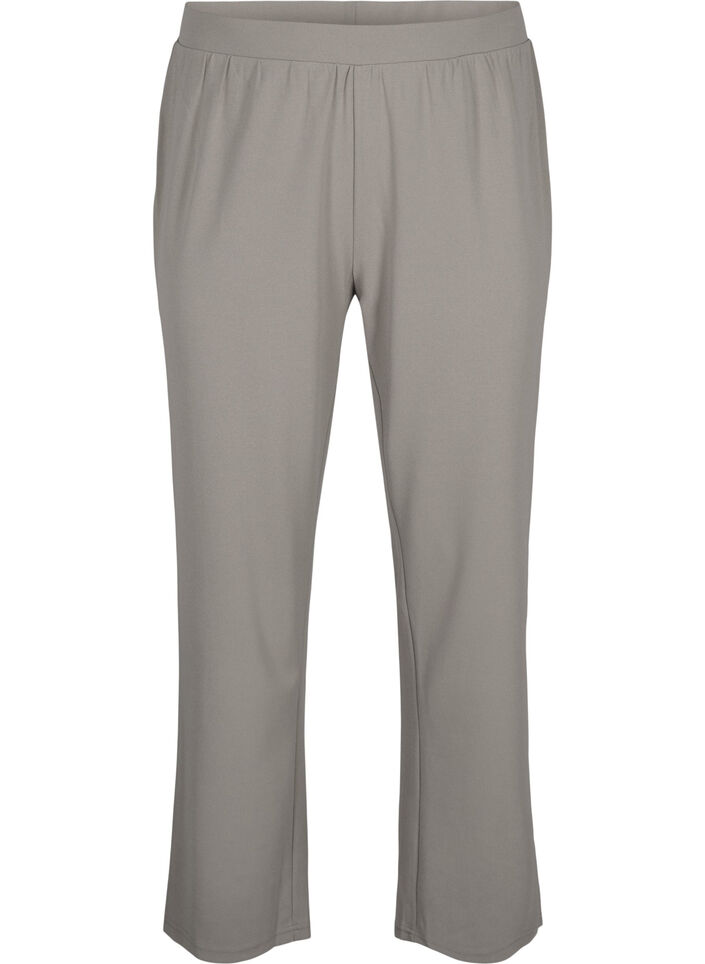 Broek met rechte pasvorm, Beige, Packshot image number 0