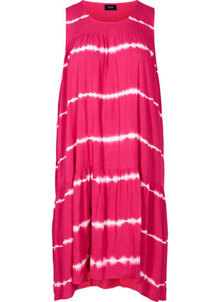 Viscose midi-jurk met print, Vivacious batik, Packshot image number 0