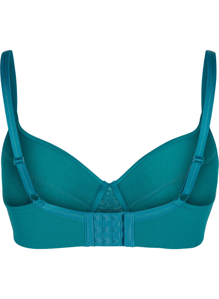 Soutien-gorge en dentelle avec armature et rembourrage, Green-Blue Slate, Packshot image number 1