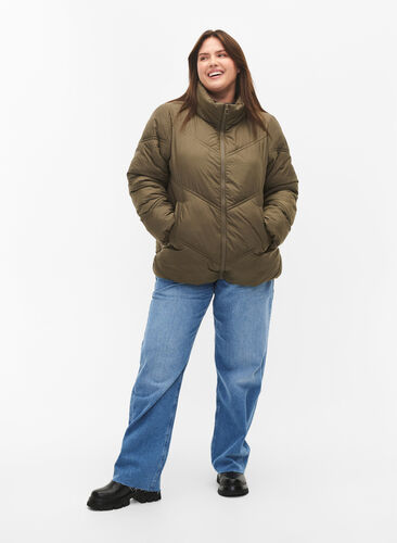Veste d'hiver courte avec poches, Bungee Cord , Model image number 2