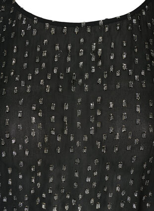 Viscose blouse met zilveren details, Black, Packshot image number 2
