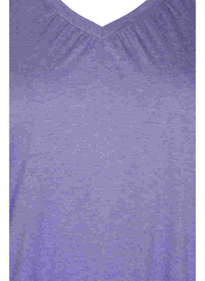 Gemêleerde top met lange mouwen en v-hals, Veronica Mel., Packshot image number 2