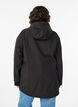 Kort softshelljack met afneembare capuchon, Zwart, Model image number 2