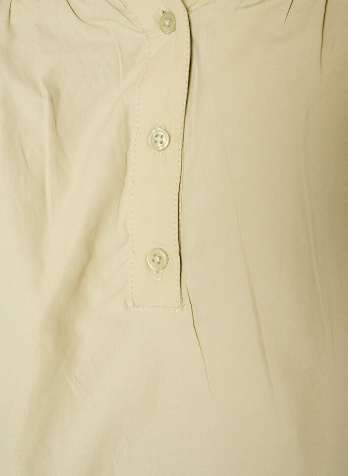 Blouse met smock en 3/4-mouwen, Groen, Packshot image number 2