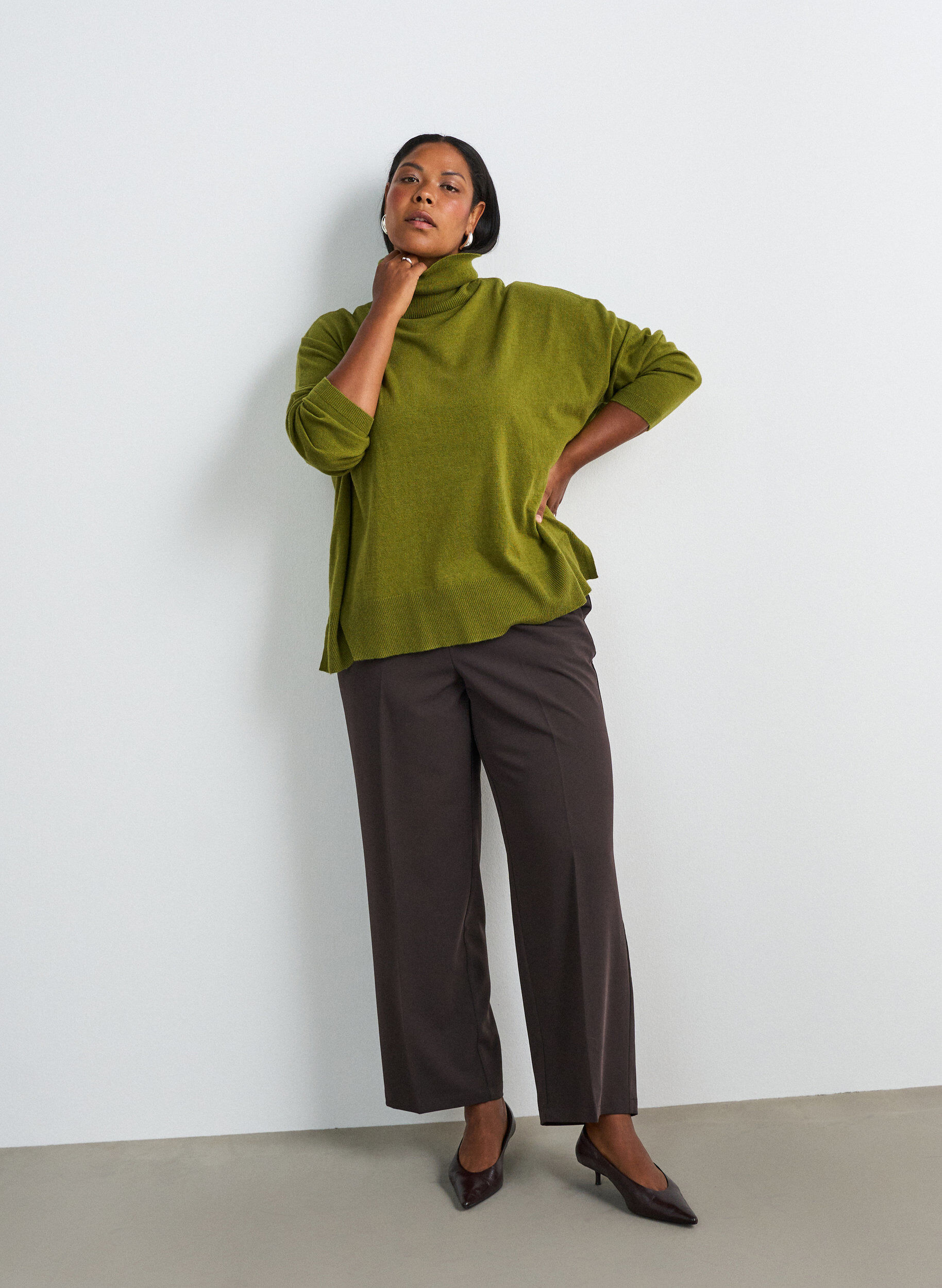 ZizziColtrui met losse pasvorm, Groen, Model image number 0