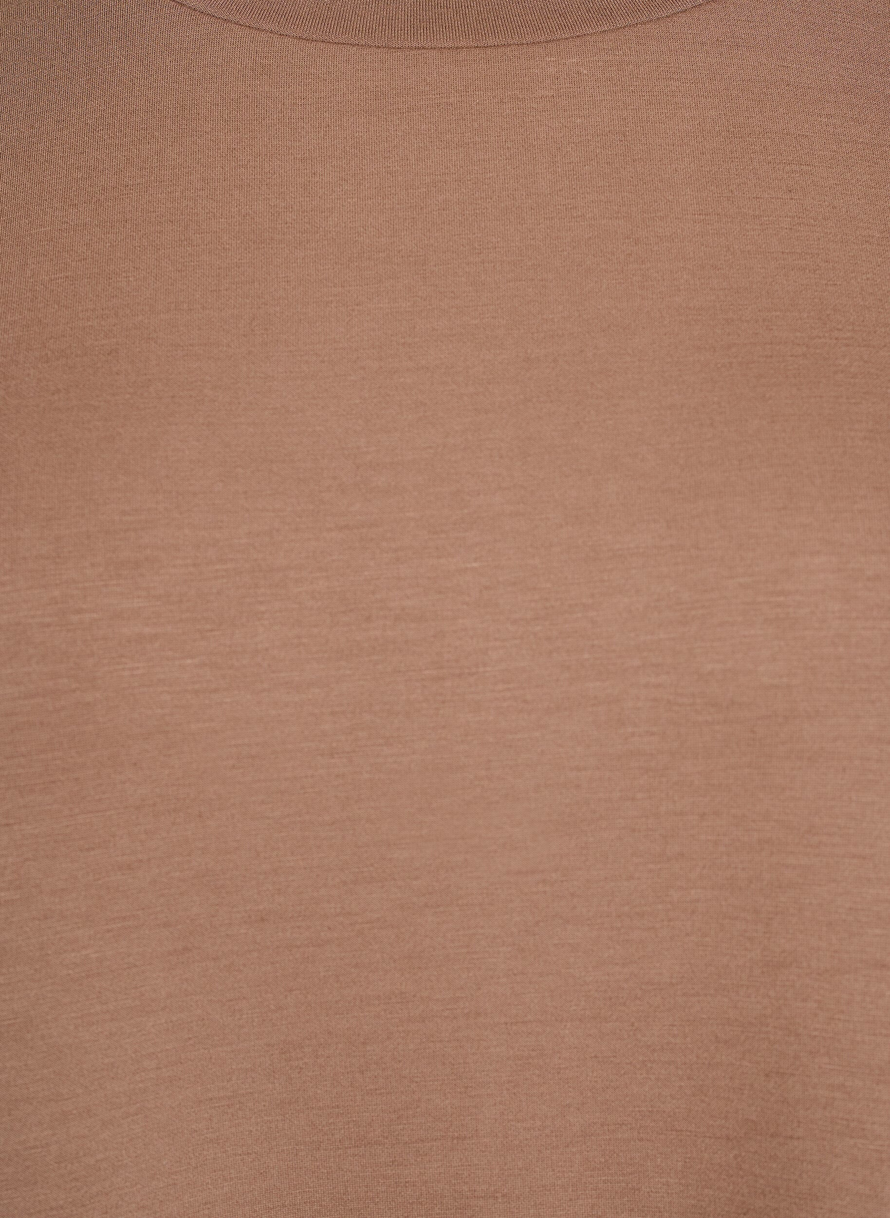 ZizziT-shirtjurk van jersey met zijsplitten, Bruin, Packshot image number 2