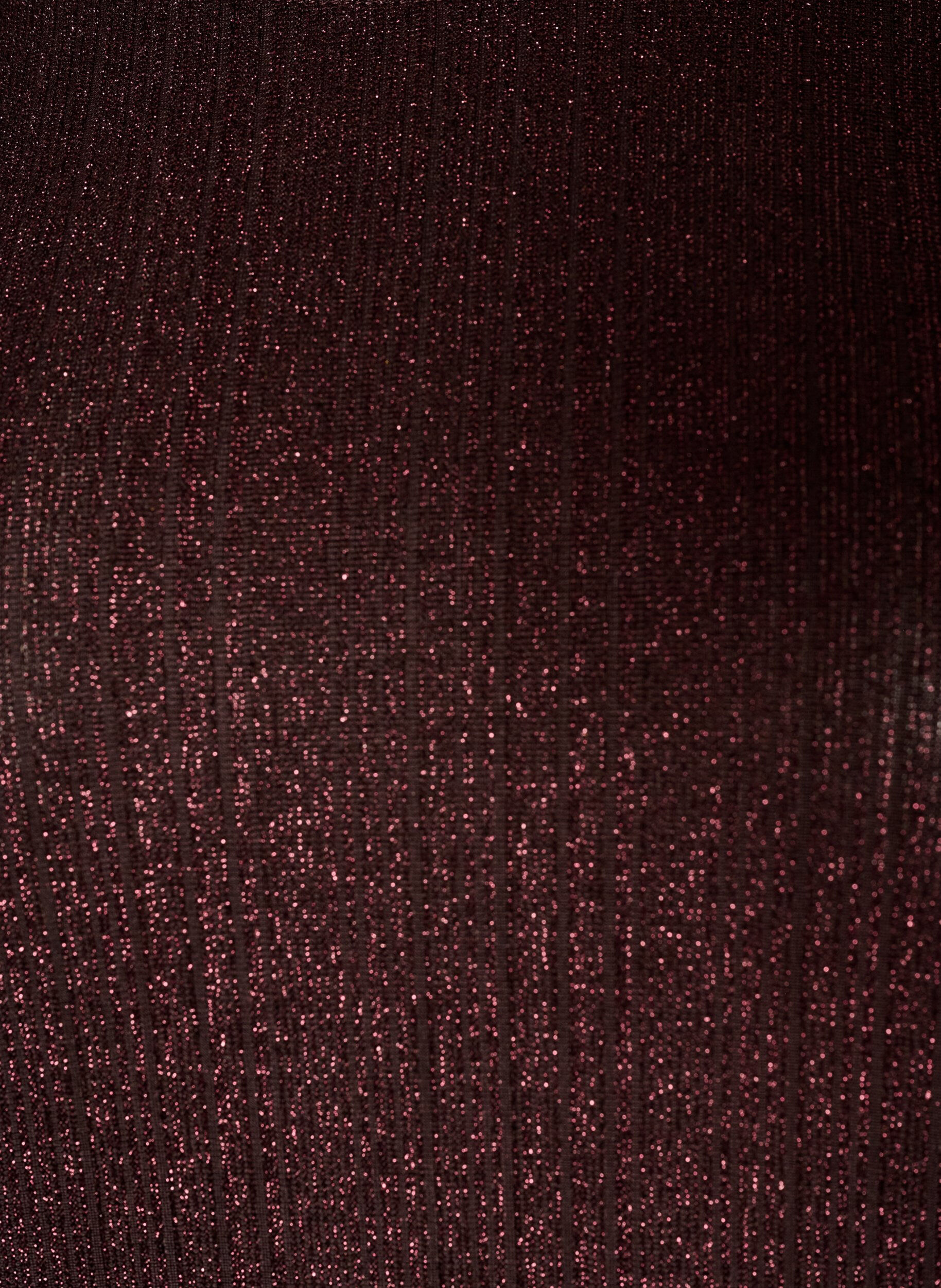 ZizziBlouse avec texture verticale et fils scintillants, Marron, Packshot image number 2