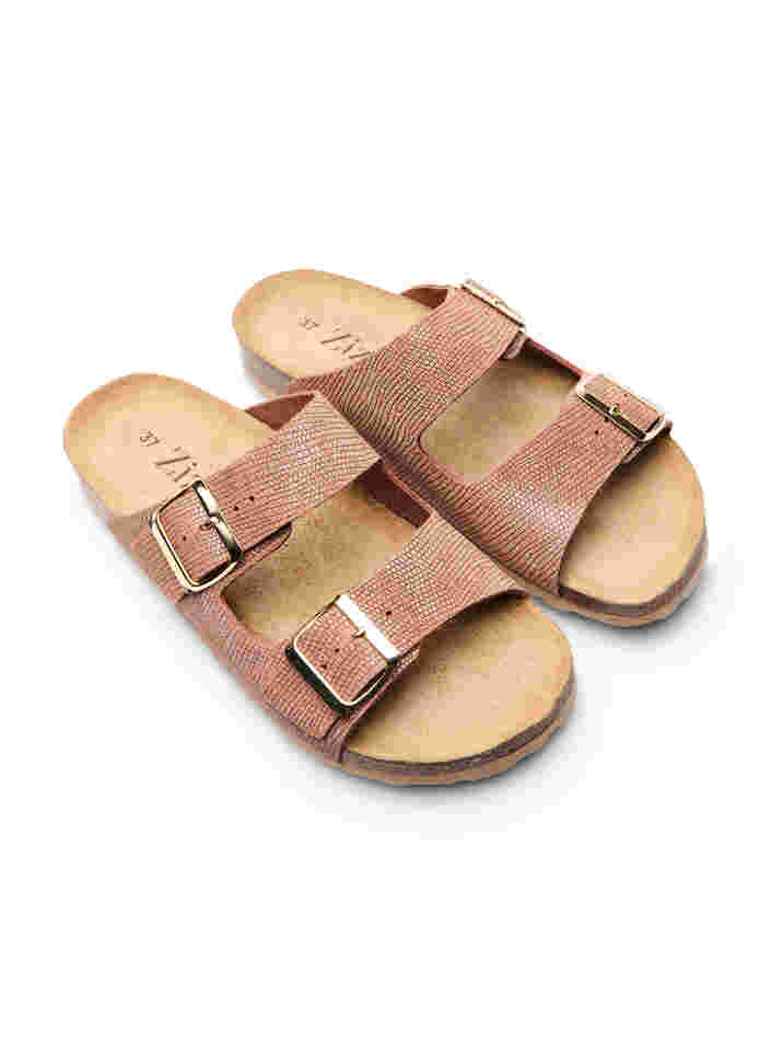 Sandales en cuir avec une coupe large, Woody, Packshot image number 1
