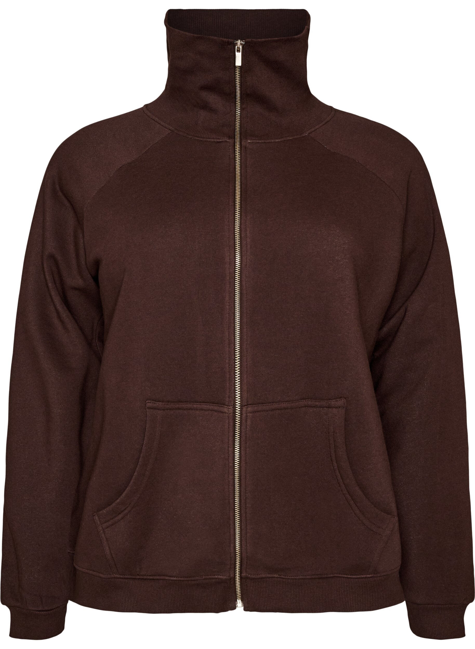 Cardigan sweat avec col montant et zip