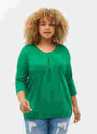 Katoenen blouse met 3/4 mouwen, Jolly Green, Model
