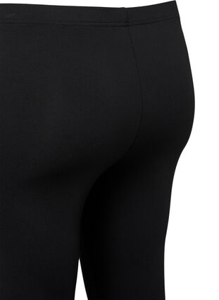 2 paar 3/4 leggings met kanten randje, Black / Black, Packshot image number 2