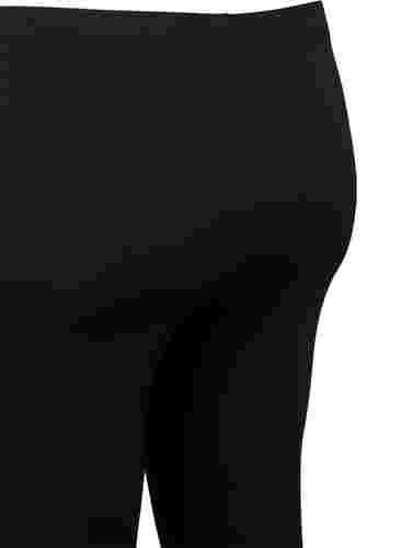 2 paar 3/4 leggings met kanten randje, Black / Black, Packshot image number 2