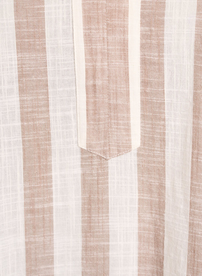 Tunique en coton avec un col en V, Beige, Packshot image number 2