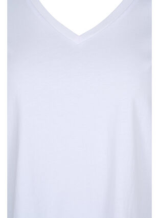T-shirt basiques 2-pack en coton, Ultramarine/White, Packshot image number 3
