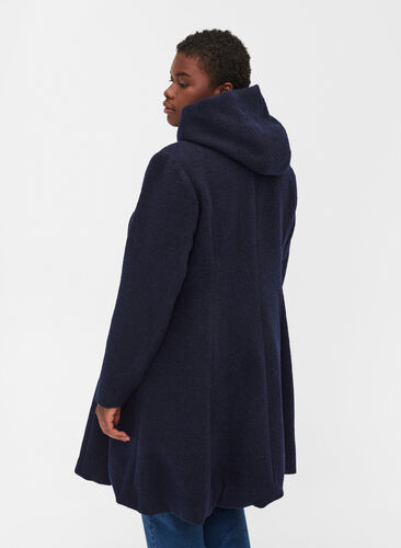 Long manteau en laine, Night Sky Mel., Model image number 1