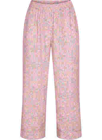 Katoenen pyjama broek met bloemenprint