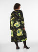 Robe portefeuille fleurie en viscose avec une ceinture &agrave; nouer, Noir, Model image number 1