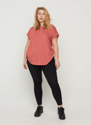 T-shirt en mélange coton, Faded Rose Mel., Model image number 2