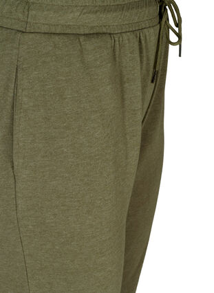 Pantalon de survêtement chiné avec poches, Ivy green Melange, Packshot image number 3