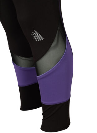 Cropped sport tights, Black Heliotrope, Packshot image number 3