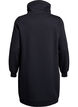 Robe sweat-shirt courte &agrave; col montant et poches, Noir, Packshot image number 1