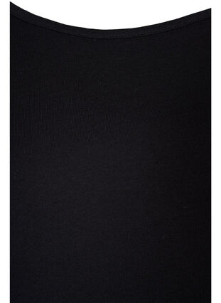 Katoenen top met a-vorm, Black SOLID, Packshot image number 2