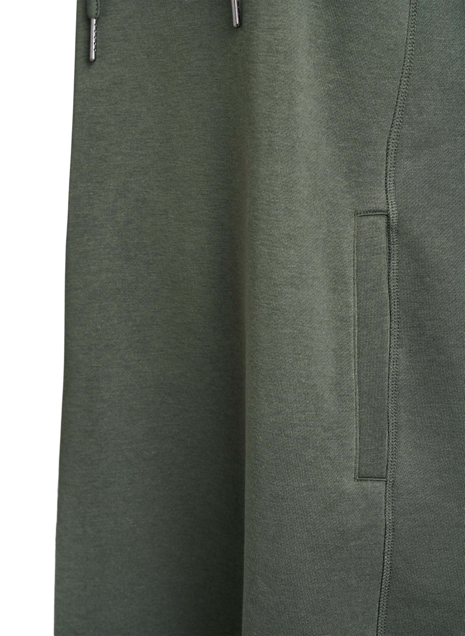 Zizzi FLASH - Robe sweat-shirt courte &agrave; col montant et poches, Vert, Packshot image number 3