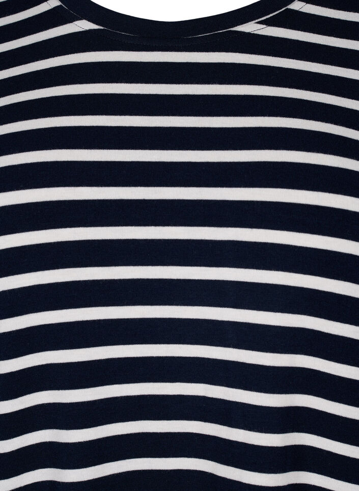 Blouse met lange mouwen en strepen, Evening Blue Stripe, Packshot image number 2