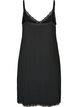 Nuisette en viscose avec dentelle et fentes, Noir, Packshot image number 1