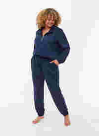 Gewatteerde joggingbroek met zakken, Navy Blazer, Model