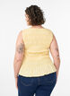 Smocktop met boothals en peplumzoom, Geel, Model image number 2