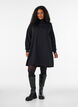 Sweatshirtjurk met hoge ribkraag en rits, Zwart, Model image number 1
