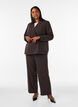 Pantalon de tailleur taille haute avec plis marqu&eacute;s, Marron, Model image number 0