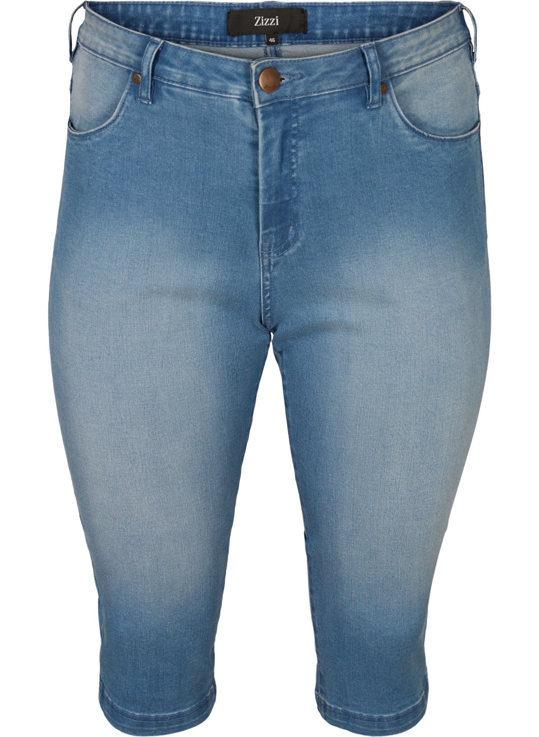 ZizziSlim fit Emily capri jeans, Blauw, Packshot image number 0