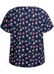 Blouse met korte mouwen en textuur, Blauw, Packshot image number 1
