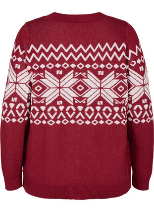 Pull en tricot à motif de Noël, Rio Red Comb, Packshot image number 1