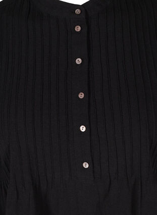 Blouse à manches longues en coton, Black, Packshot image number 2