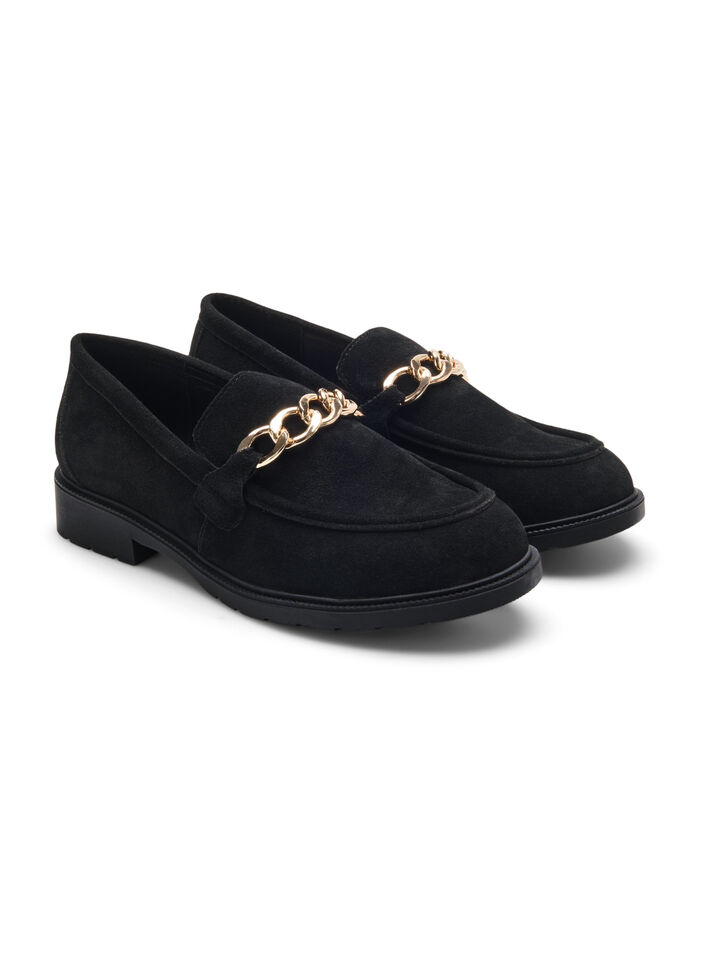 Wijde loafers, Black, Packshot image number 3