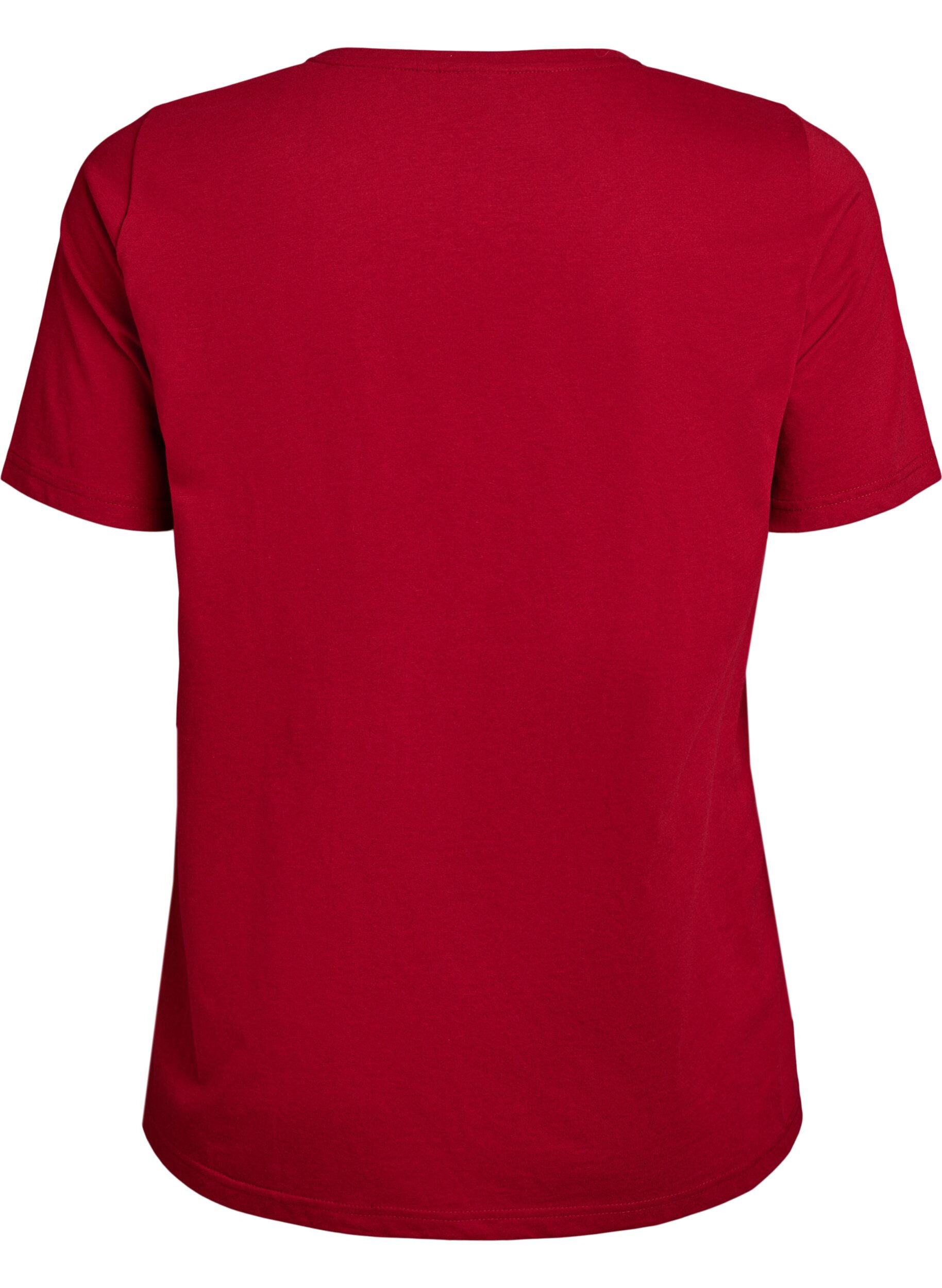 ZizziFLASH - T-shirt met print, Rood, Packshot image number 1