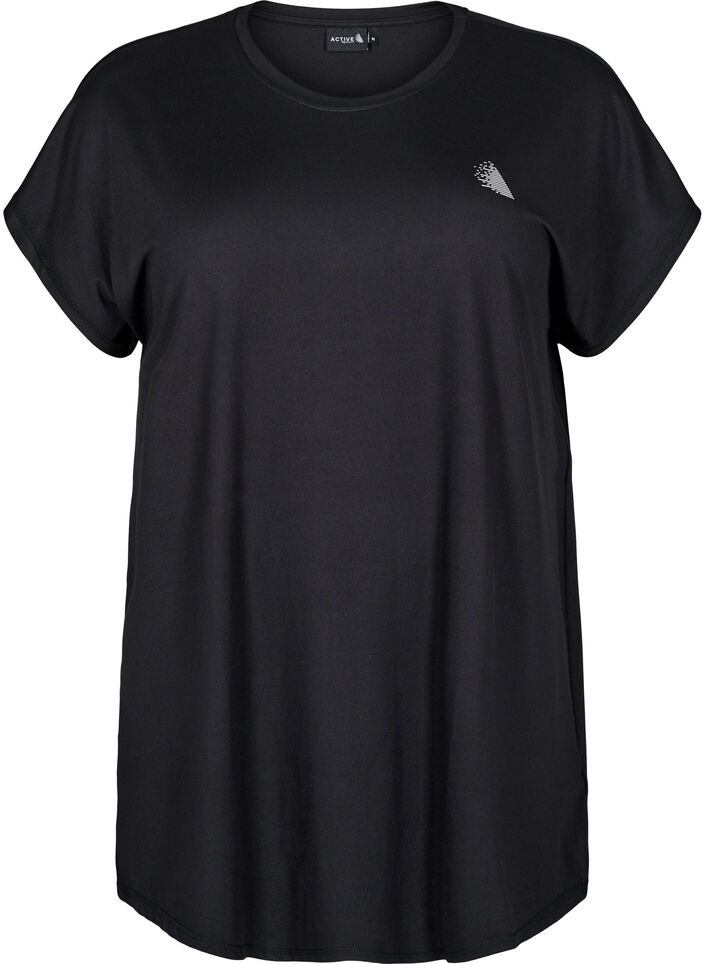 Lang workout T-shirt, Zwart, Packshot image number 0