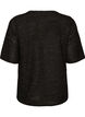 Blouse met structuur en glitter, Zwart, Packshot image number 1